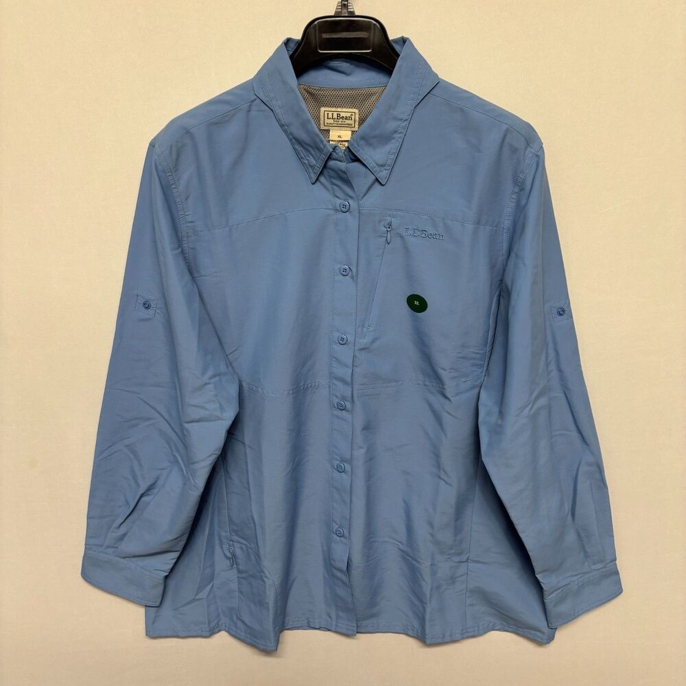 NWT LL Bean Women No Fly Zone Button Shirt Size XL X-Large Outdoor C138 -16